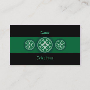Celtic Profile Card - Green en Black 4 Visitekaartje