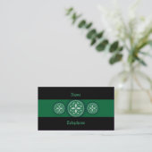 Celtic Profile Card - Green en Black 4 Visitekaartje (Staand voorkant)