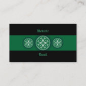 Celtic Profile Card - Green en Black 4 Visitekaartje (Achterkant)