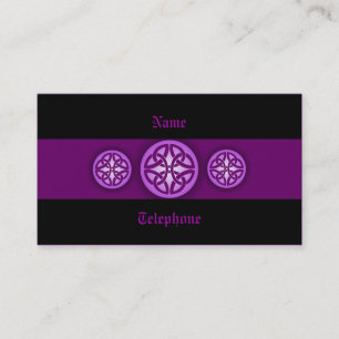 Celtic Profile Card - Paars en zwart 4 Visitekaartje