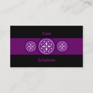 Celtic Profile Card - Paars en zwart 4 Visitekaartje