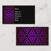 Celtic Profile Card - Paars en zwart Visitekaartje (Voorkant / Achterkant)