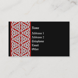 Celtic Profile Card - rood, zwart en wit Visitekaartje