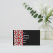 Celtic Profile Card - rood, zwart en wit Visitekaartje (Staand voorkant)