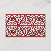 Celtic Profile Card - rood, zwart en wit Visitekaartje (Achterkant)