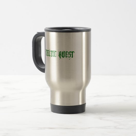 Celtic Quest "Cross" Travel Mug Reisbeker (Voorkant links)