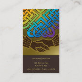 Celtic Rainbow Hand Knot Custom Profile Card Visitekaartje (Achterkant)