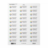 Celtic Rainbow Knotwork Rings Etiket (Full Sheet)