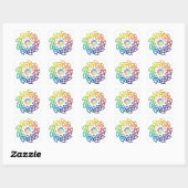 Celtic Rainbow Knotwork Rings Vierkante Sticker (Vel)