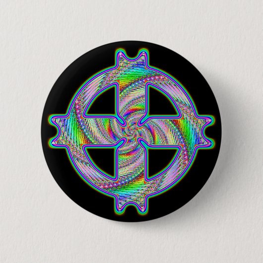 Celtic Rainbow Spiral Button (Voorkant)