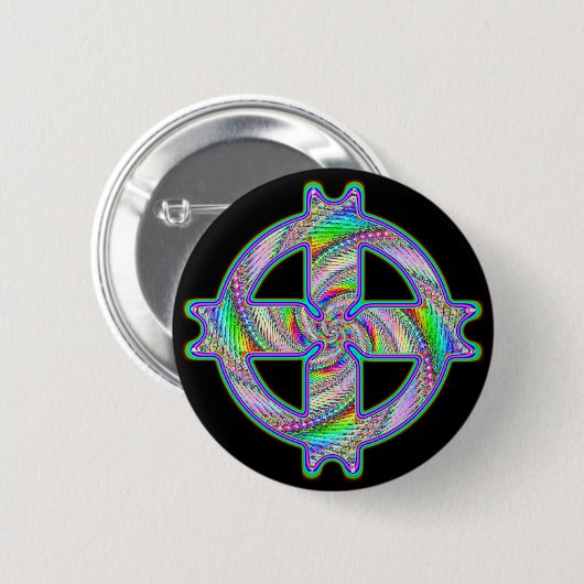 Celtic Rainbow Spiral Button (Voorkant /achterkant)