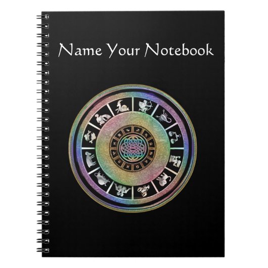Celtic Rainbow Zodiac Mandala-laptop Notitieboek (Voorkant)