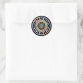 Celtic Rainbow Zodiac Mandala Ronde Sticker (Tas)