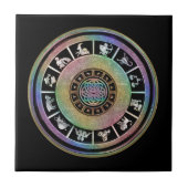 Celtic Rainbow Zodiac Mandala Tegeltje (Voorkant)