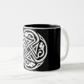 Celtic Rats Cirkel Tweekleurige Koffiemok (Voorkant rechts)