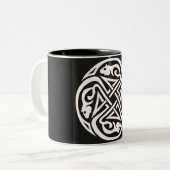 Celtic Rats Cirkel Tweekleurige Koffiemok (Voorkant links)