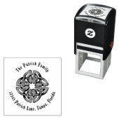 Celtic Return Address Stamp Simple Rustic Zelfinktende Stempel (In situ)