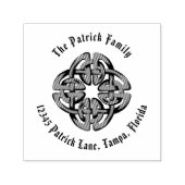 Celtic Return Address Stamp Simple Rustic Zelfinktende Stempel (Design)