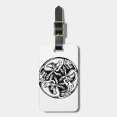 Celtic rond chien bagagelabel (Voorkant verticaal)