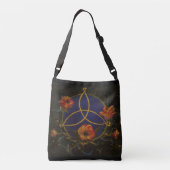 Celtic Roos Garden Night Knot Irish Maureen Girard Crossbody Tas (Achterkant)