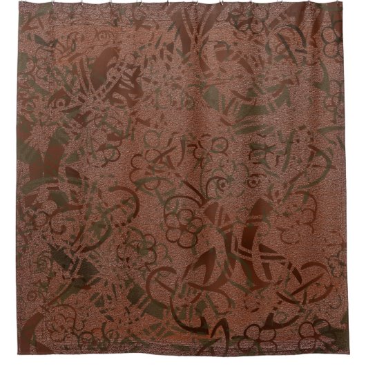 Celtic Rust Green Pattern Douchegordijn (Voorkant)