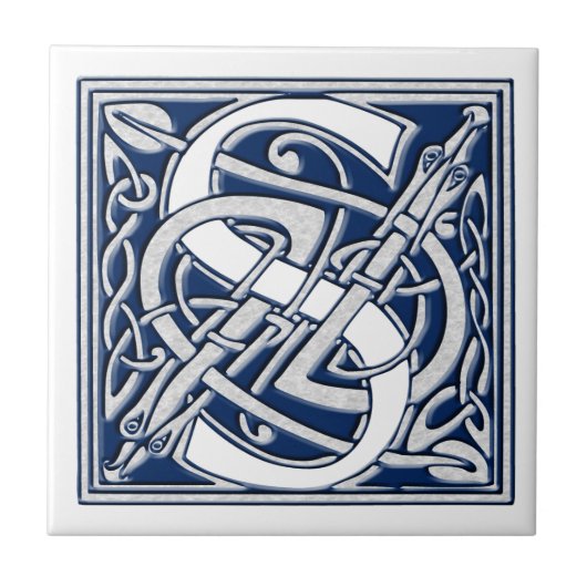 Celtic S Monogram Tegeltje (Voorkant)