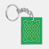 Celtic Sailor's Knot, Emerald and Lime Green Sleutelhanger (Voorkant Links)