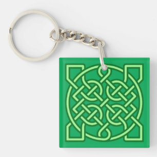 Celtic Sailor's Knot, Emerald and Lime Green Sleutelhanger
