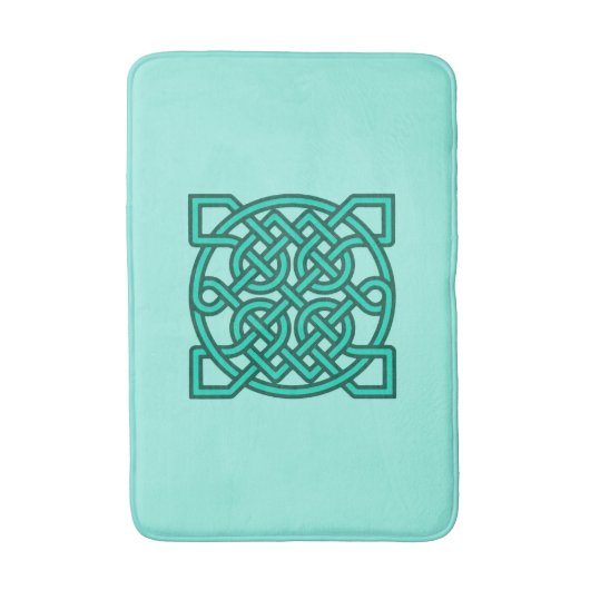 Celtic Sailor's Knot, Turquoise, Aqua en Blauwgroe Badmat (Voorkant Verticaal)