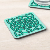 Celtic Sailor's Knot, Turquoise, Aqua en Blauwgroe Bier Onderzetter (Linkerzijde)