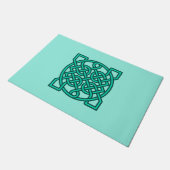 Celtic Sailor's Knot, Turquoise, Aqua en Blauwgroe Deurmat (Schuin)