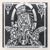 Celtic Saint Chrome Glazen Onderzetter (Voorkant)