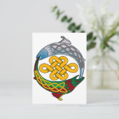 Celtic Salmon Briefkaart (Staand voorkant)