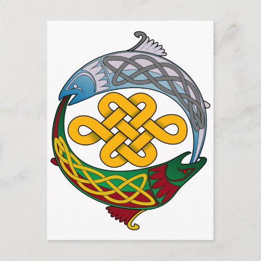 Celtic Salmon Briefkaart (Voorkant)