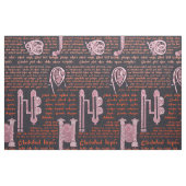 Celtic Sampler in zwart en Roos Stof (Fat Quarter)