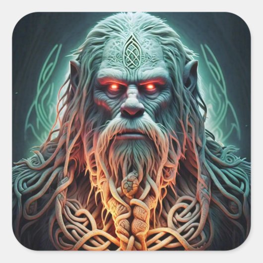 Celtic Sasquatch Vierkante Sticker (Voorkant)