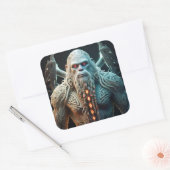 Celtic Sasquatch Vierkante Sticker (Envelop)