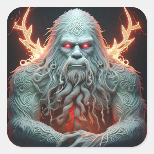 Celtic Sasquatch Vierkante Sticker (Voorkant)
