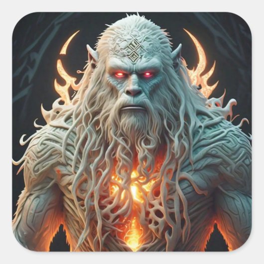 Celtic Sasquatch Vierkante Sticker (Voorkant)