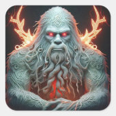 Celtic Sasquatch Vierkante Sticker (Voorkant)