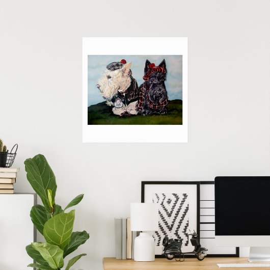 Celtic Scottish Terriers Poster (Thuiskantoor)