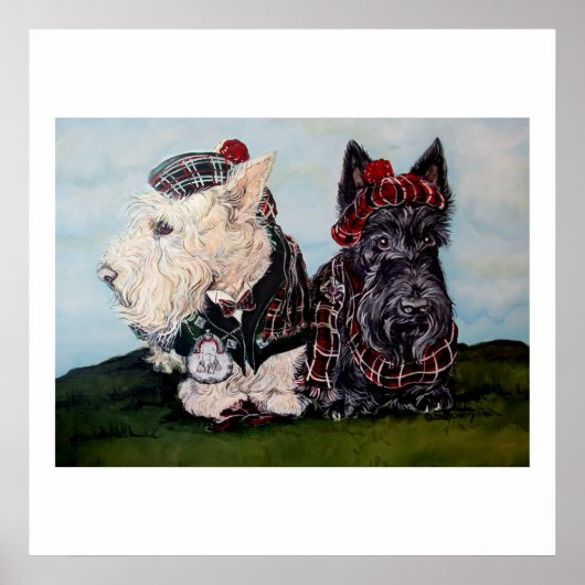 Celtic Scottish Terriers Poster (Voorkant)