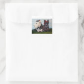 Celtic Scottish Terriers Vierkante Sticker (Tas)