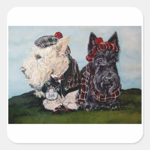 Celtic Scottish Terriers Vierkante Sticker