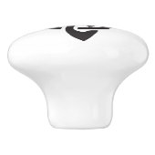 Celtic Scottish Thistle Tribal Keramische Knop (Zijkant)