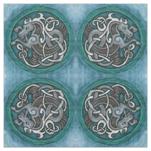 Celtic Seahorse Pattern Stof