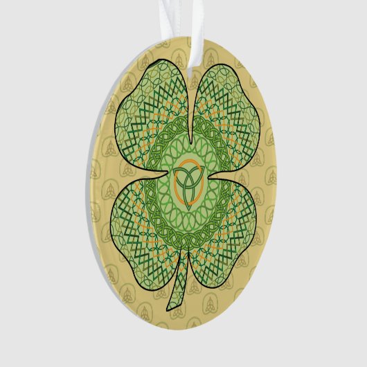 Celtic Shamrock AcrylOrnament Ornament (voorkant)