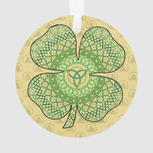 Celtic Shamrock AcrylOrnament Ornament (achterkant)