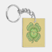 Celtic Shamrock AcrylSleutelhanger Sleutelhanger (Voorkant Links)