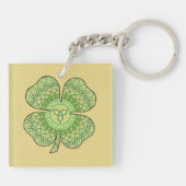 Celtic Shamrock AcrylSleutelhanger Sleutelhanger (Achterkant)